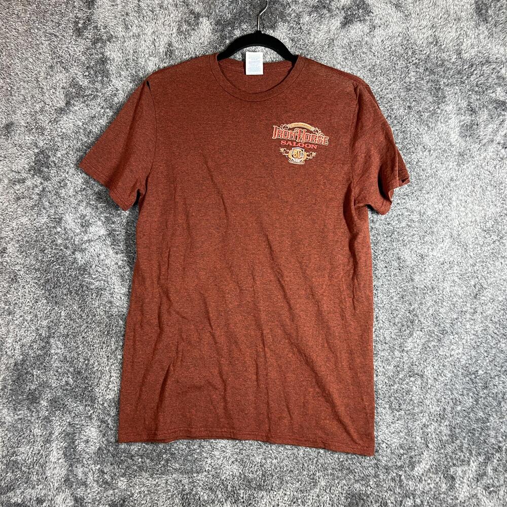 Delta Soft Shirt Mens M Brown Iron Horse Saloon Sturgis Motorcycle Graphic